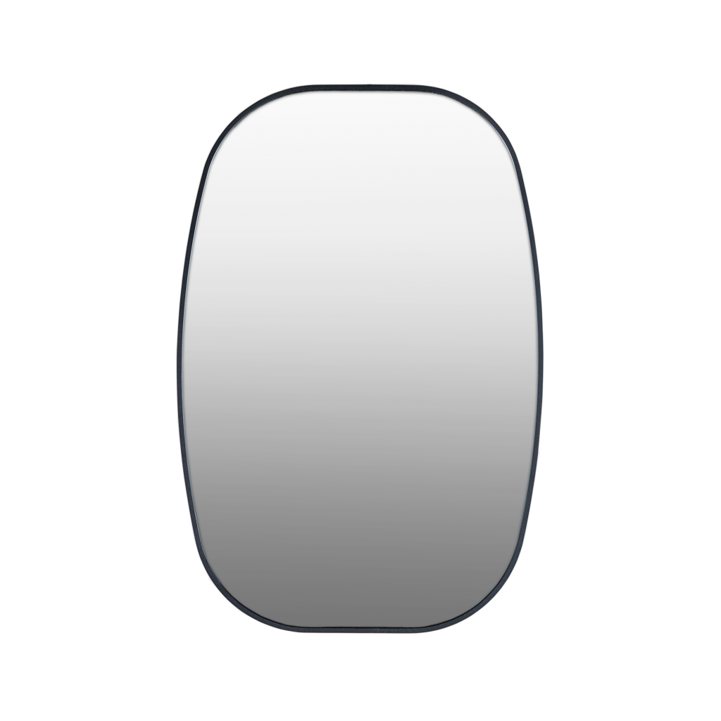 Spiegel Squared Oval 50x75 - zwart