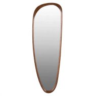 Spiegel Emilia dark wood 70x200 cm, organische passpiegel met houten frame