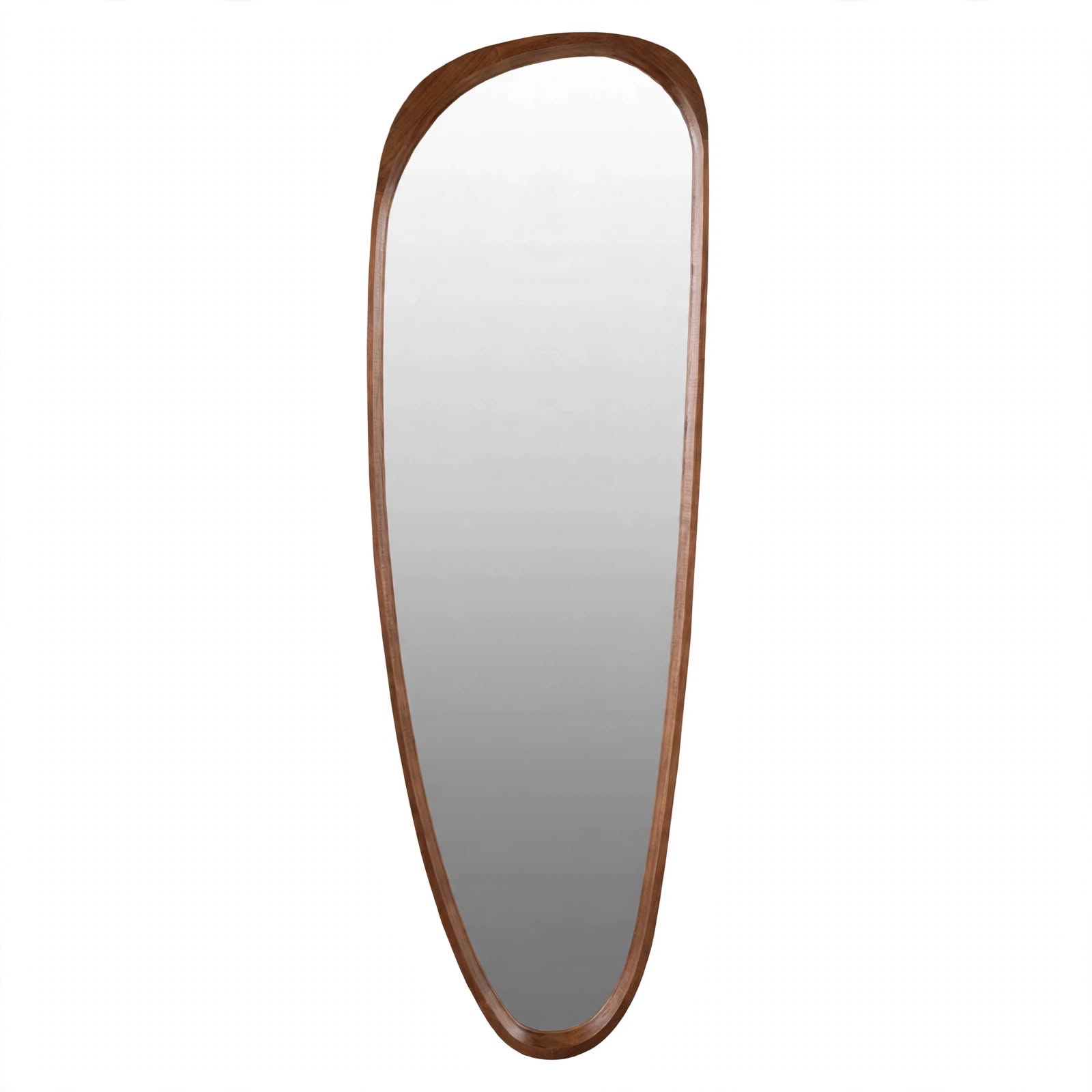 Spiegel Emilia dark wood 70x200 cm, organische passpiegel met houten frame