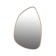 Spiegel Pebble brons 40x60 cm, organische wandspiegel met aluminium frame in brons