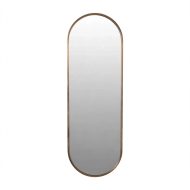 Spiegel ovaal brons 50x150 cm, ovale passpiegel met aluminium frame in brons