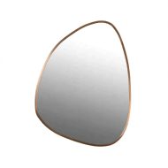 Spiegel Pebble brons 70x90 cm, grote organische wandspiegel met aluminium frame in brons
